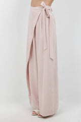 Blush Hour Wrap Wide Leg Pants
