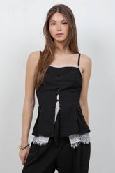 After Hours Lace Trim Top
