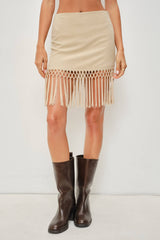 Sand Fringe Mini Skirt