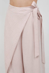 Blush Hour Wrap Wide Leg Pants
