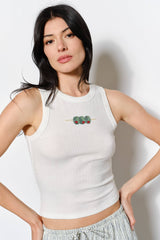 Olive Bead Tank Top