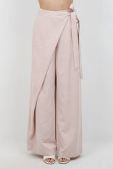 Blush Hour Wrap Wide Leg Pants