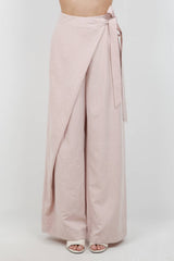 Blush Hour Wrap Wide Leg Pants