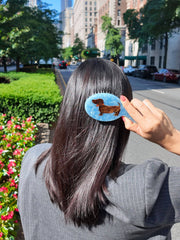 Hand-painted Dachshund Handbag Hero Brush | Eco-Friendly