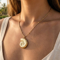 Spiral Shell Pendant Necklace