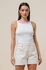 Colorblock Knit Tank Top