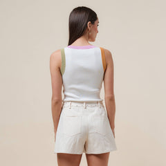 Colorblock Knit Tank Top