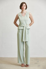 Sage Tailored Tie-Waist Set - Sold Separately