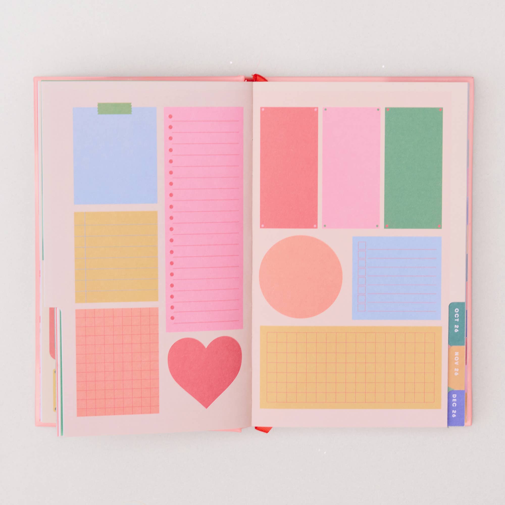 Classic 17-Month Academic Planner, Bonjour - Pink