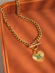 Après 18K Green Heart Chain Necklace