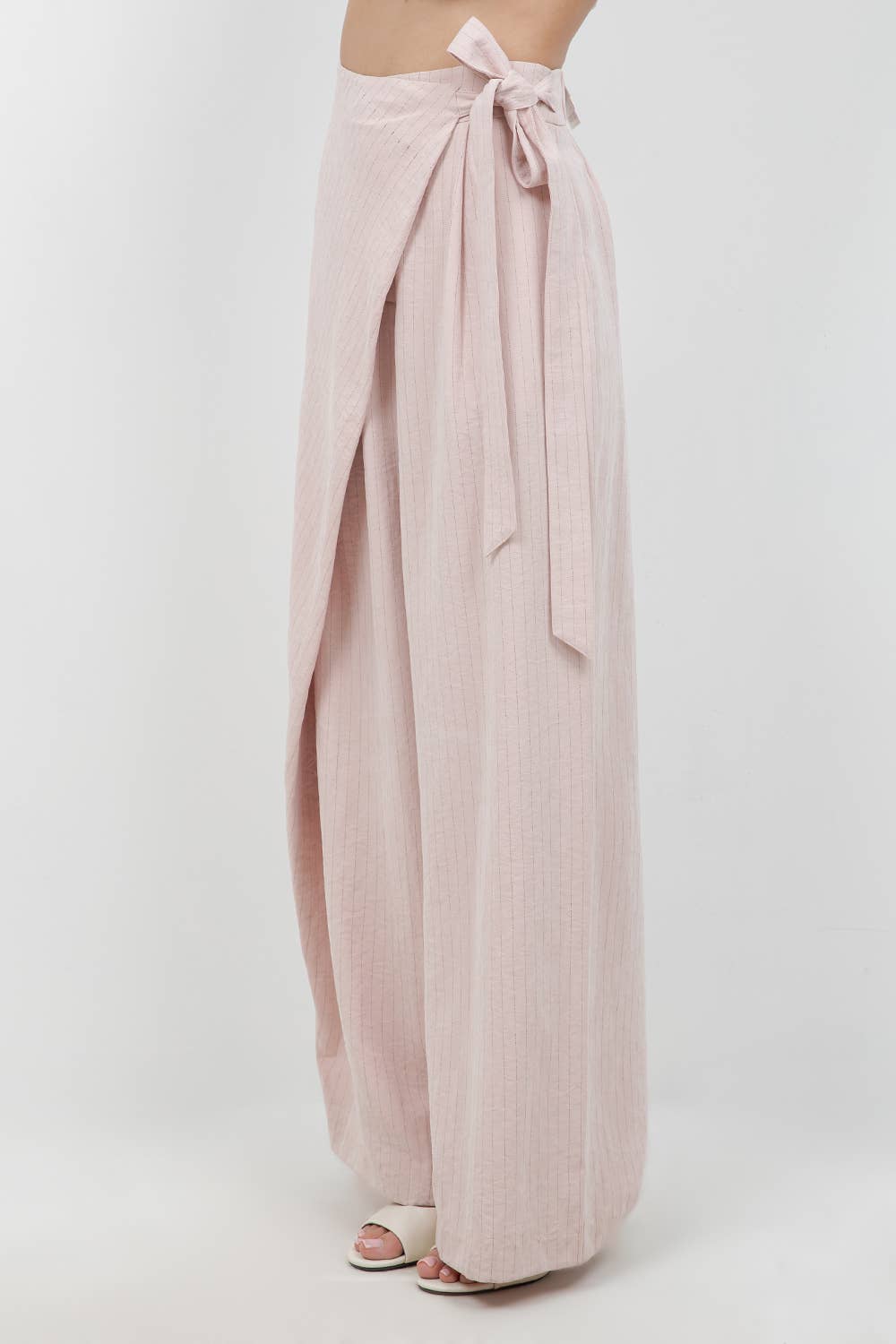 Blush Hour Wrap Wide Leg Pants