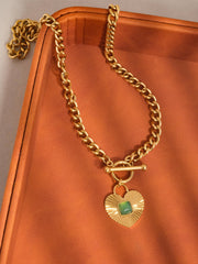 Après 18K Green Heart Chain Necklace