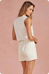 Floral Embroidery Vest