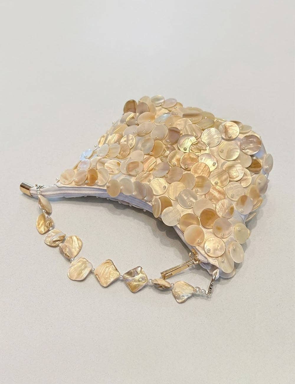 Pearl Shell Beaded Handbag
