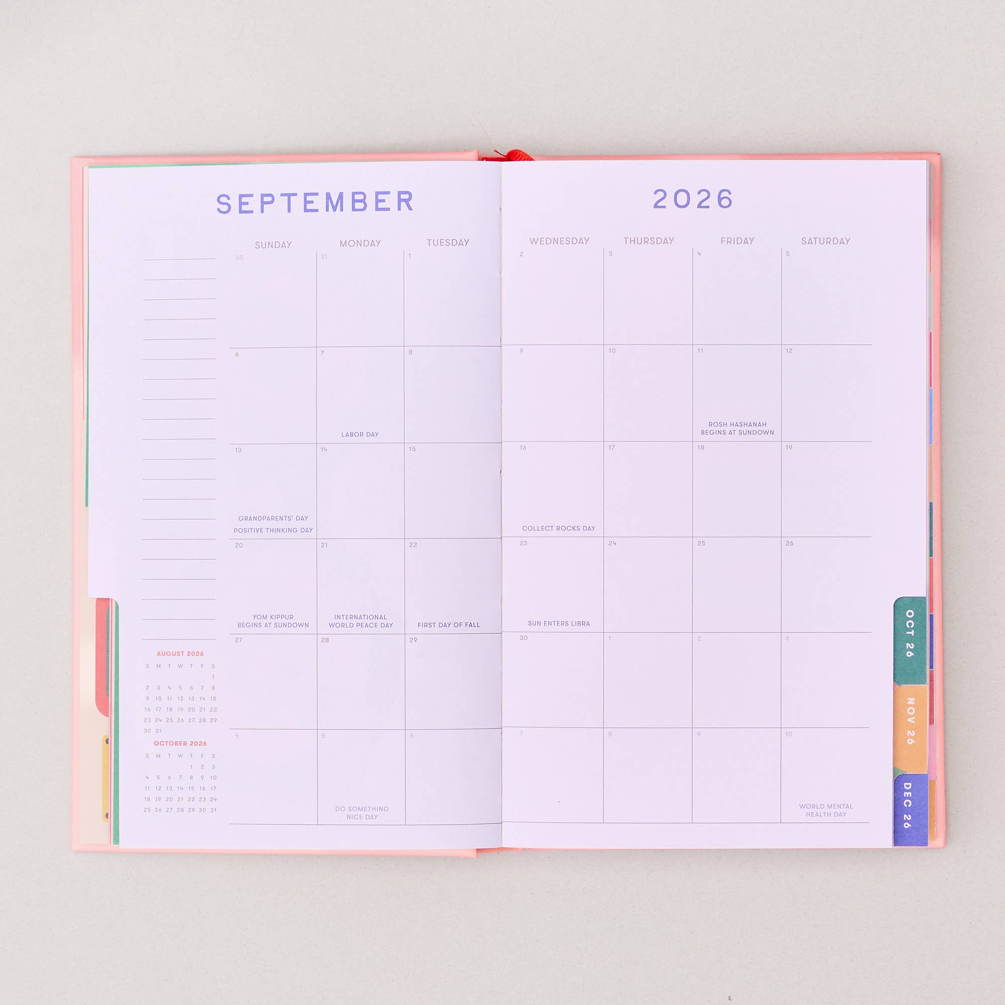 Classic 17-Month Academic Planner, Bonjour - Pink