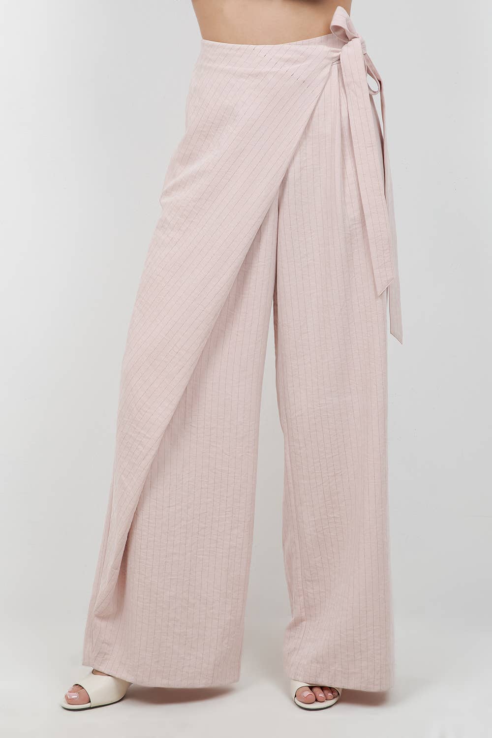 Blush Hour Wrap Wide Leg Pants