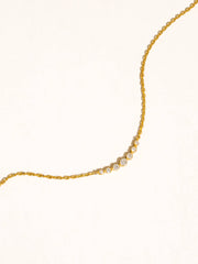 Remmi 18K Gold Non-Tarnish Crystal Station Chain Necklace