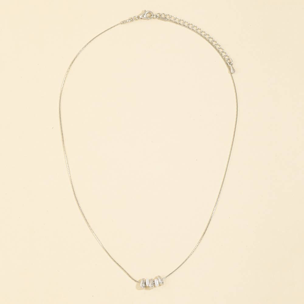 Bead And Pearl Charms Necklace