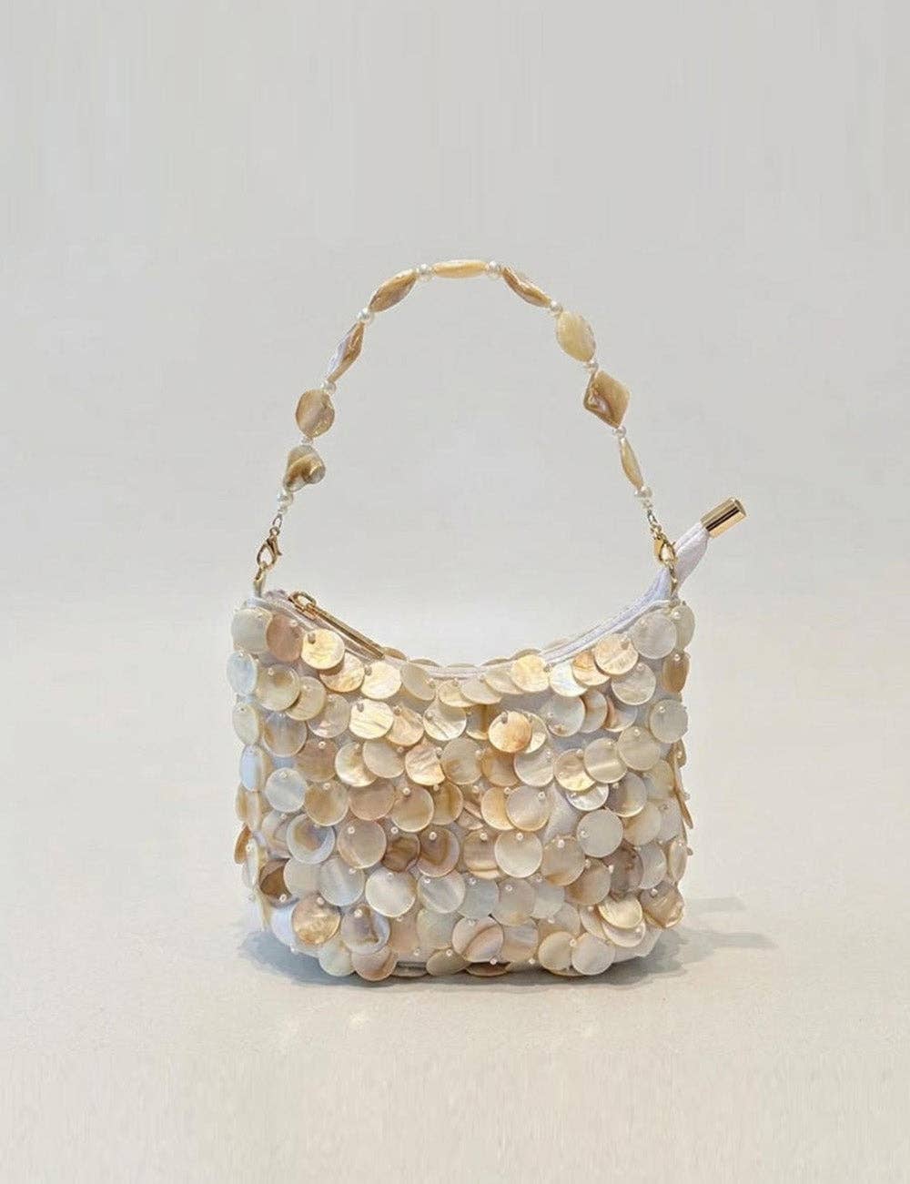 Pearl Shell Beaded Handbag