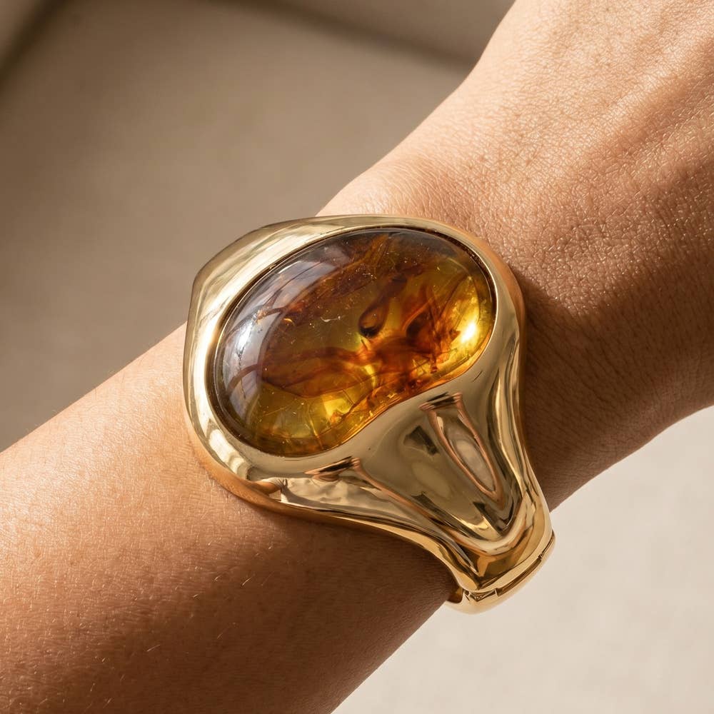 Molten Oval Cuff Bracelet