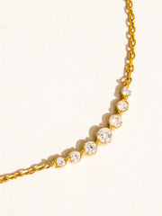 Remmi 18K Gold Non-Tarnish Crystal Station Chain Necklace