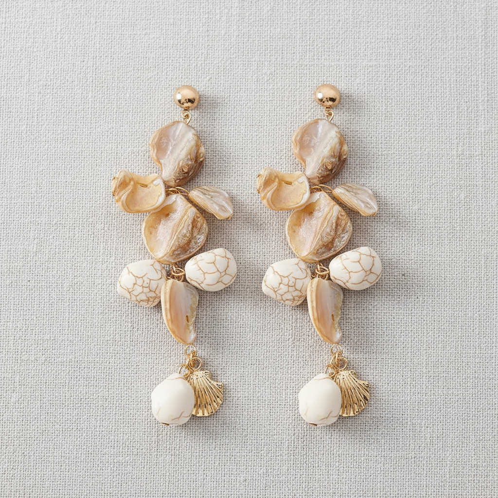 Oceanic Star Shell Earrings