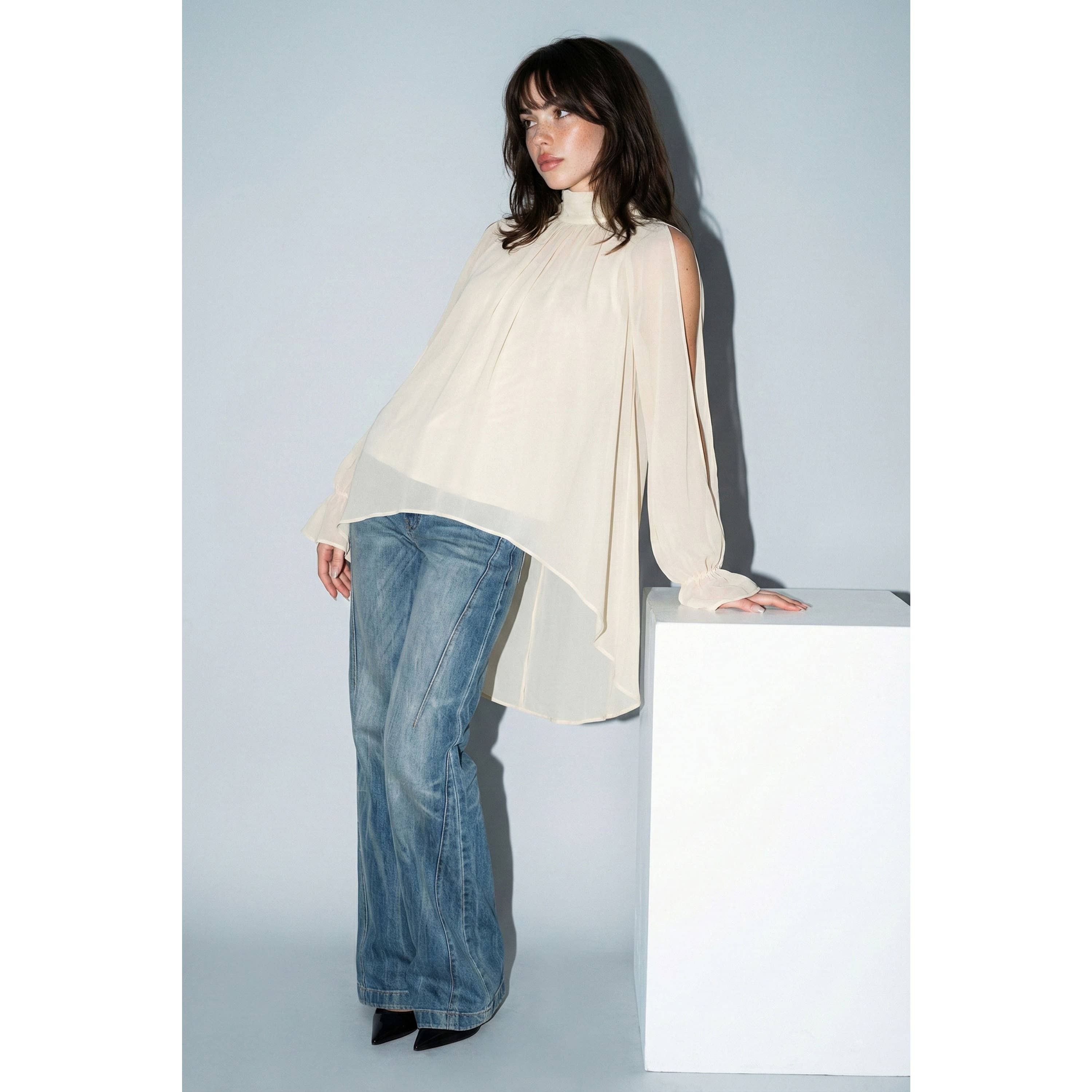 Celeste Split-Sleeve Blouse