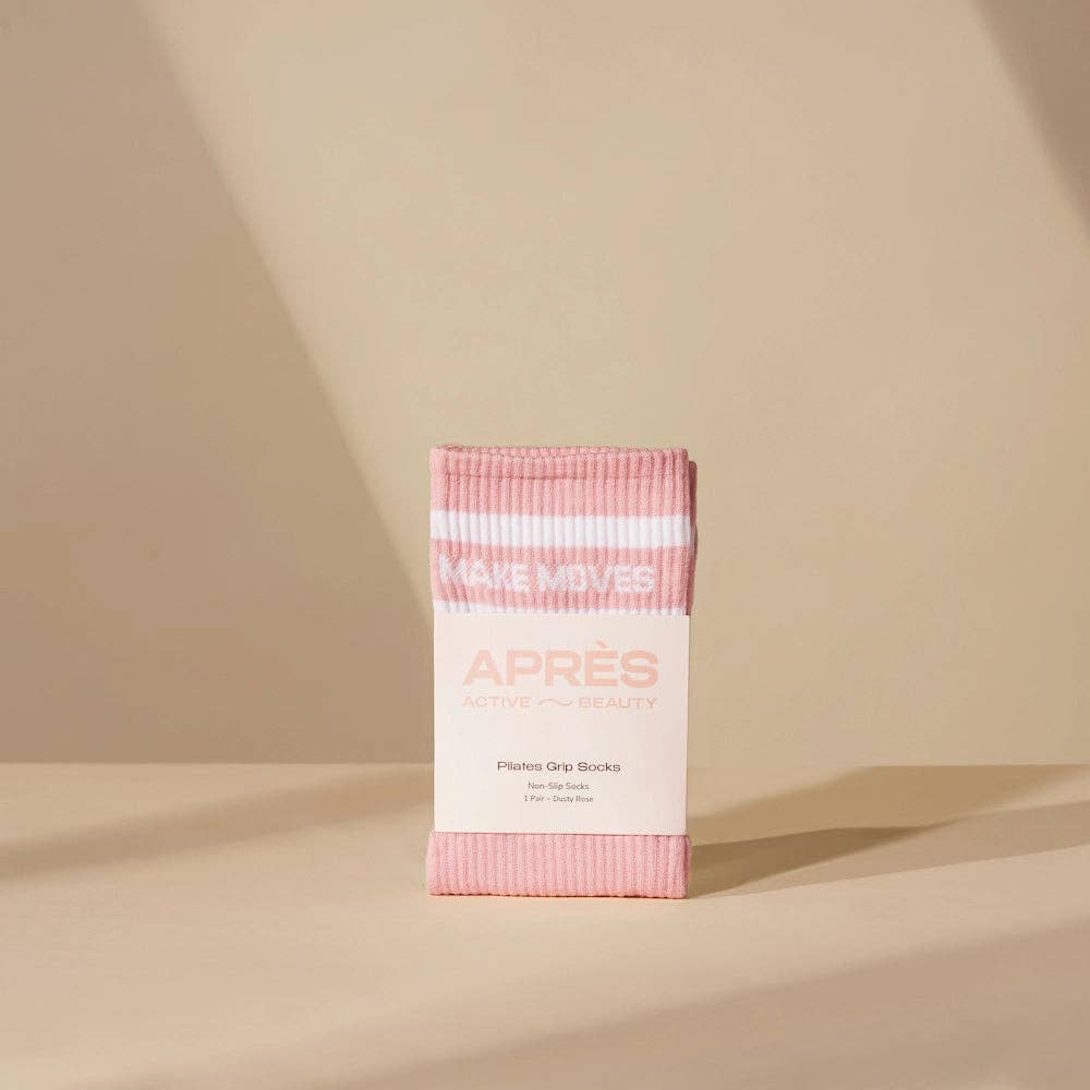 Pink Pilates Grip Socks