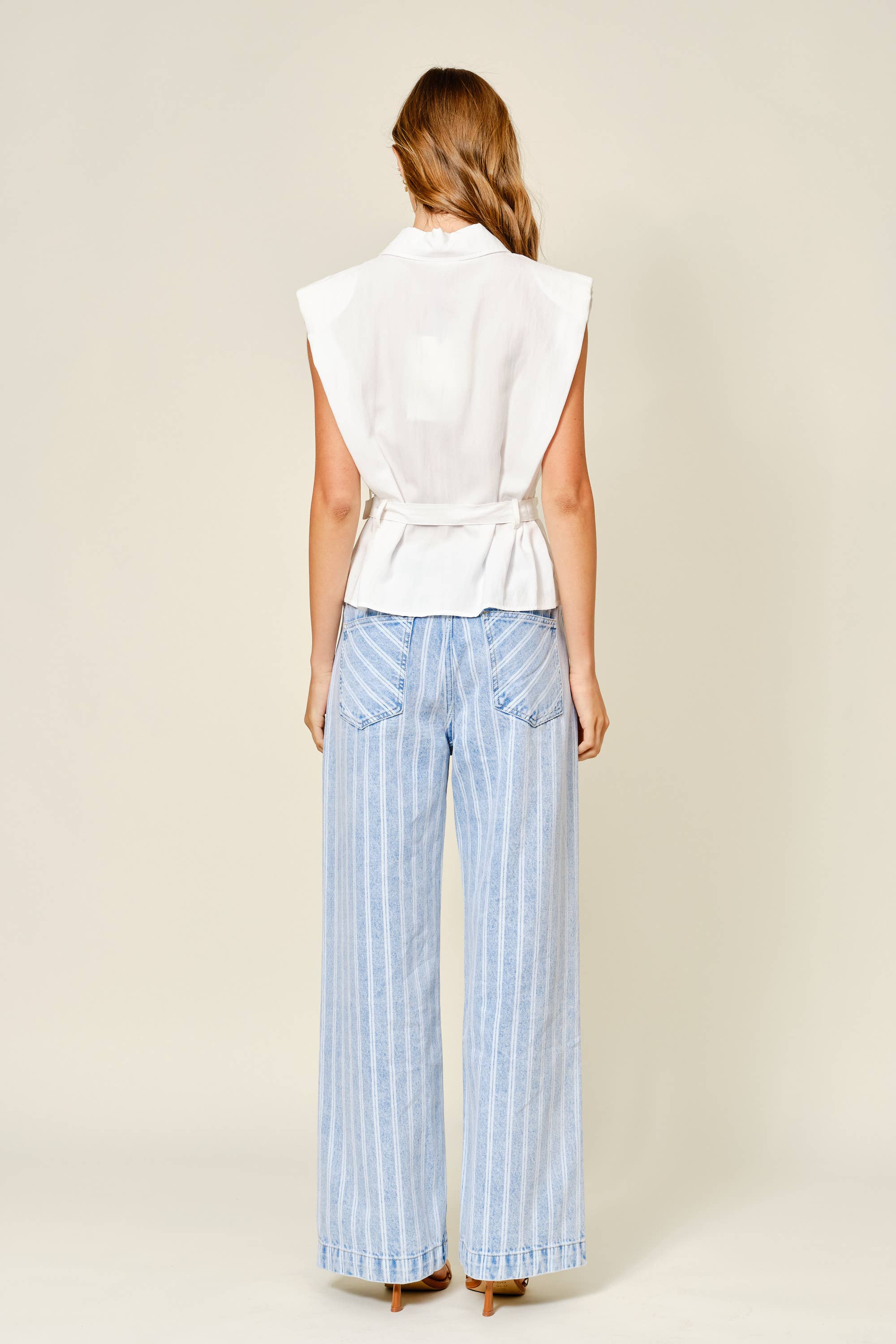 Striped Denim Pants