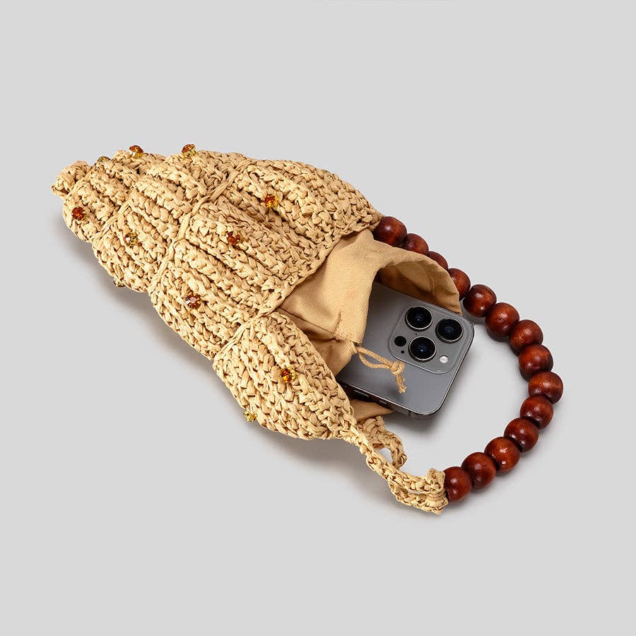 Seashell Raffia Handbag