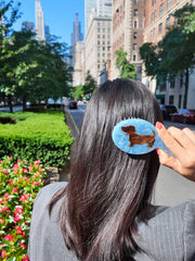 Hand-painted Dachshund Handbag Hero Brush | Eco-Friendly