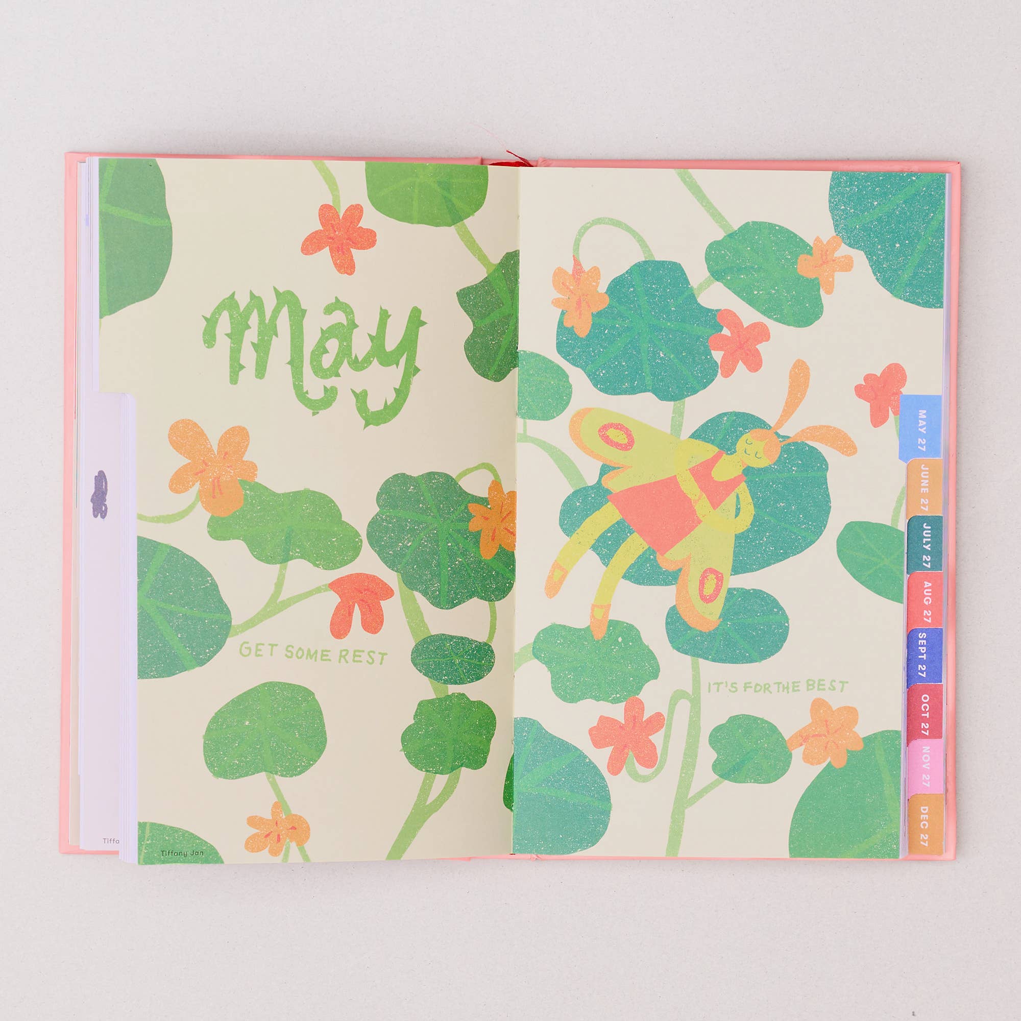 Classic 17-Month Academic Planner, Bonjour - Pink
