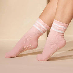 Pink Pilates Grip Socks