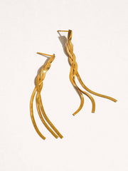 Zed Braided Tassel Earrings
