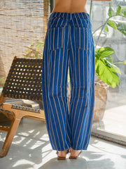 Brush Stripe Denim Pants