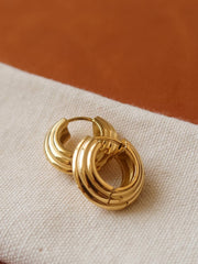 Juliette 18K Gold Non-Tarnish Chunky Hoop Earrings