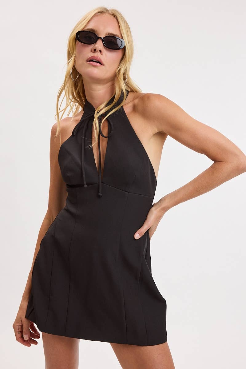 After Dark Halter Mini Dress