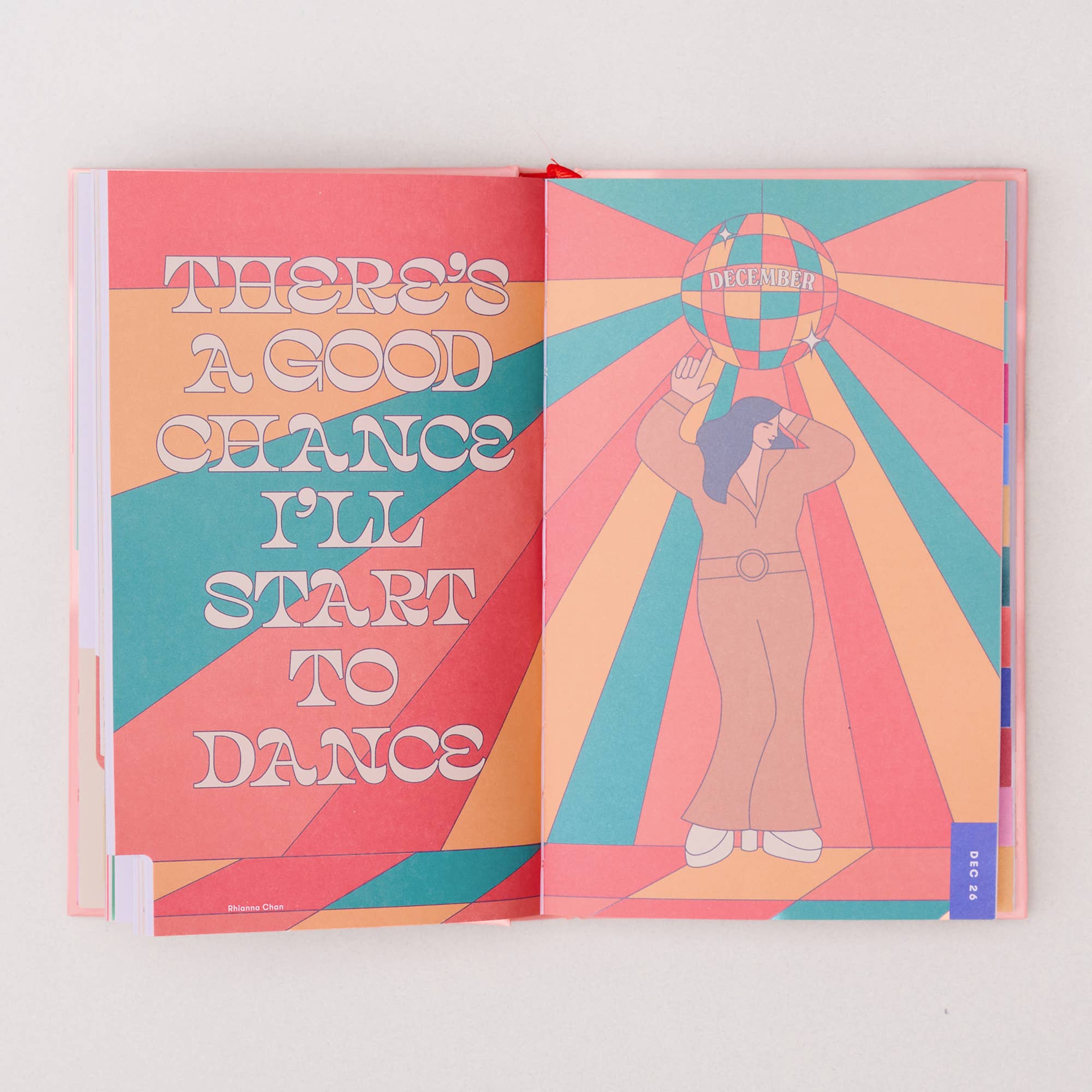 Classic 17-Month Academic Planner, Bonjour - Pink