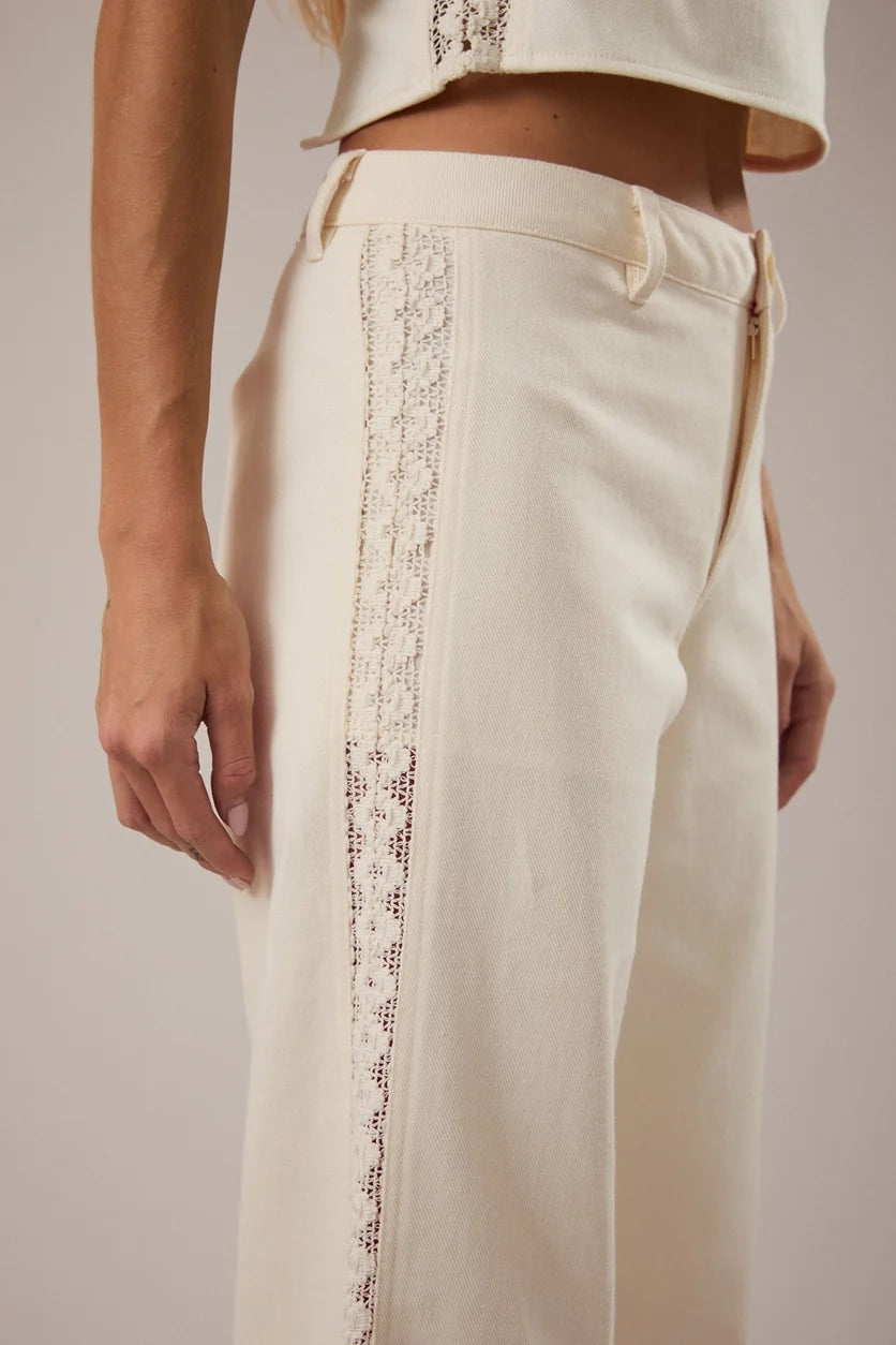 Ivory Wide-Leg Pant & Halter Top Set