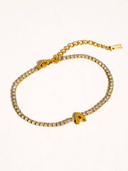 Chaplin Rhinestone Letter Bracelet