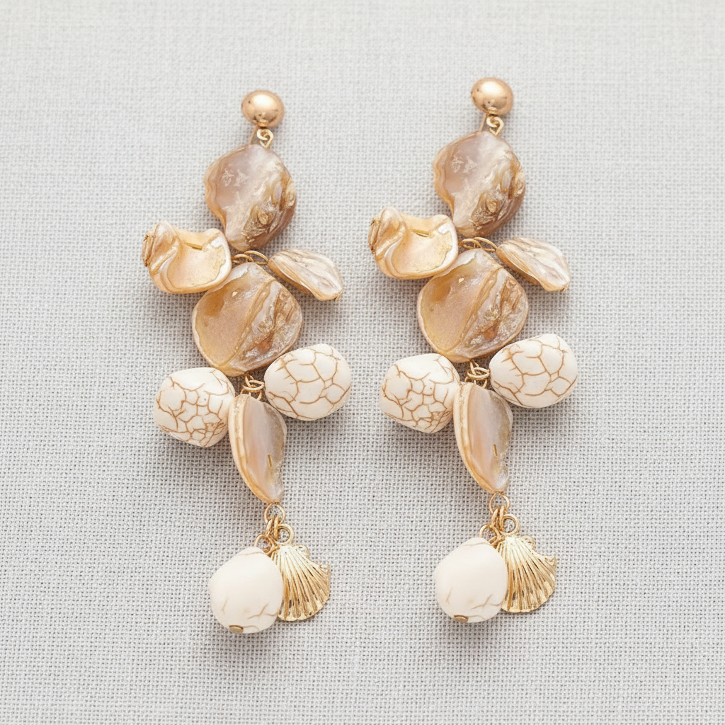 Oceanic Star Shell Earrings