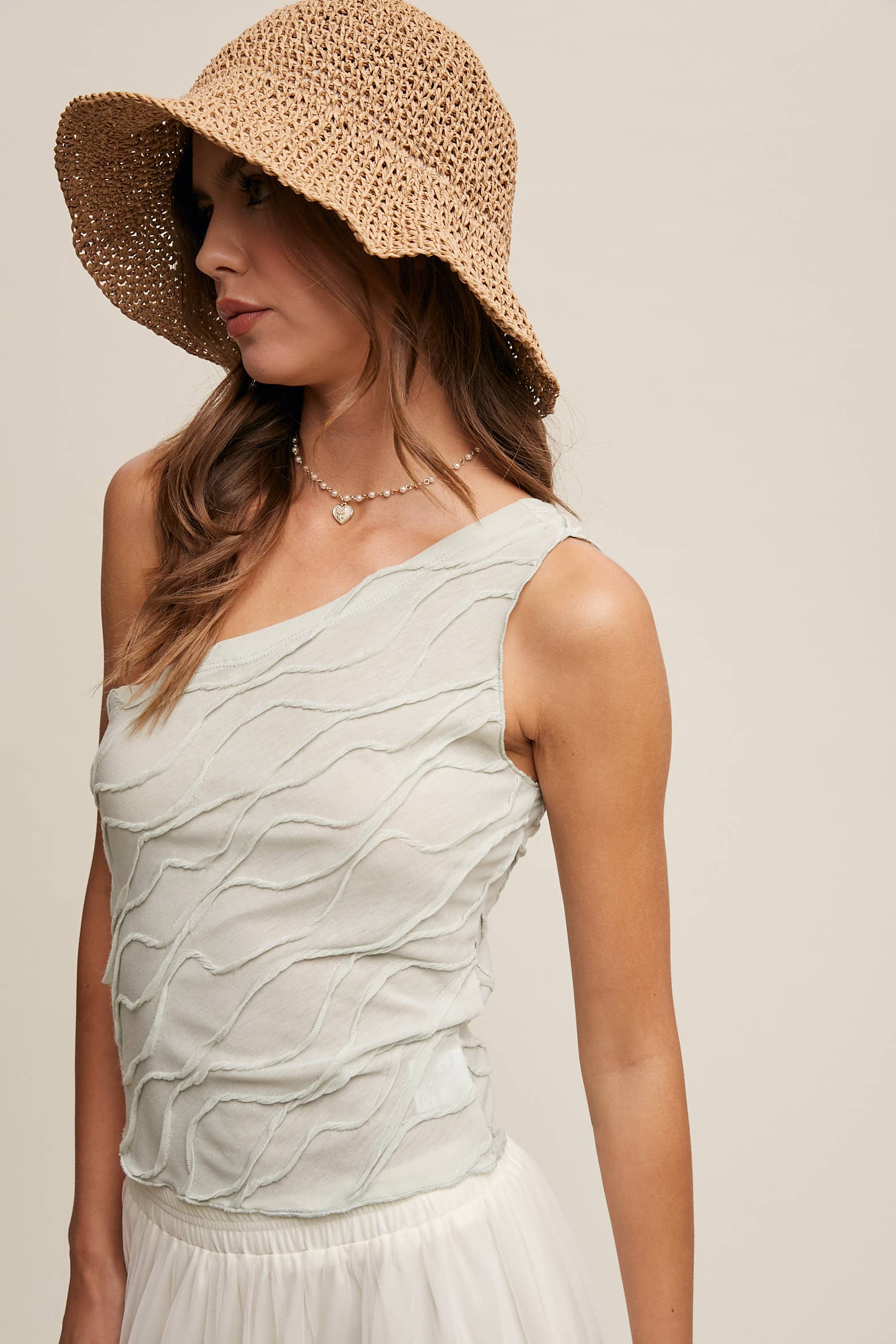 Elegant Asymmetrical Wave Top