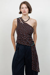 Riviera One-Shoulder Ruched Top