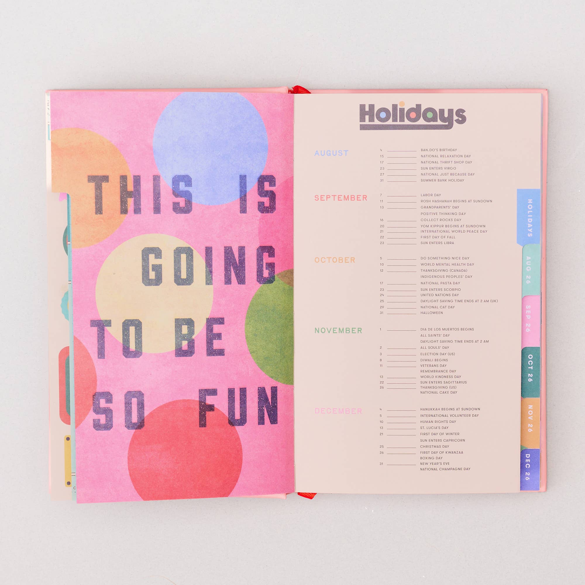 Classic 17-Month Academic Planner, Bonjour - Pink