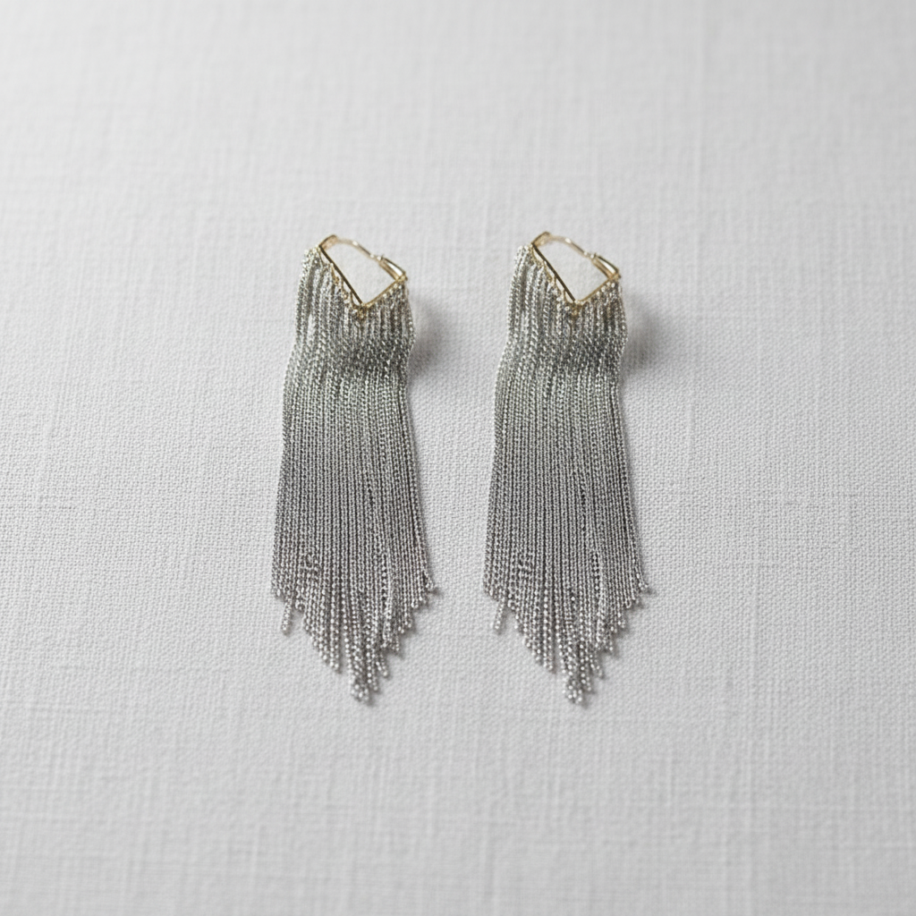 Chain Tassel Ear Cuff Earrings