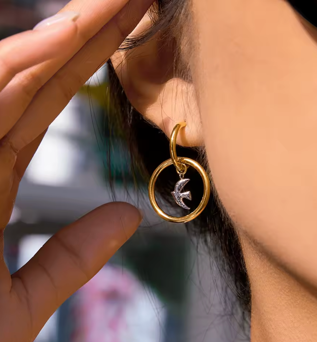 Soar Mixed Metal Hoops