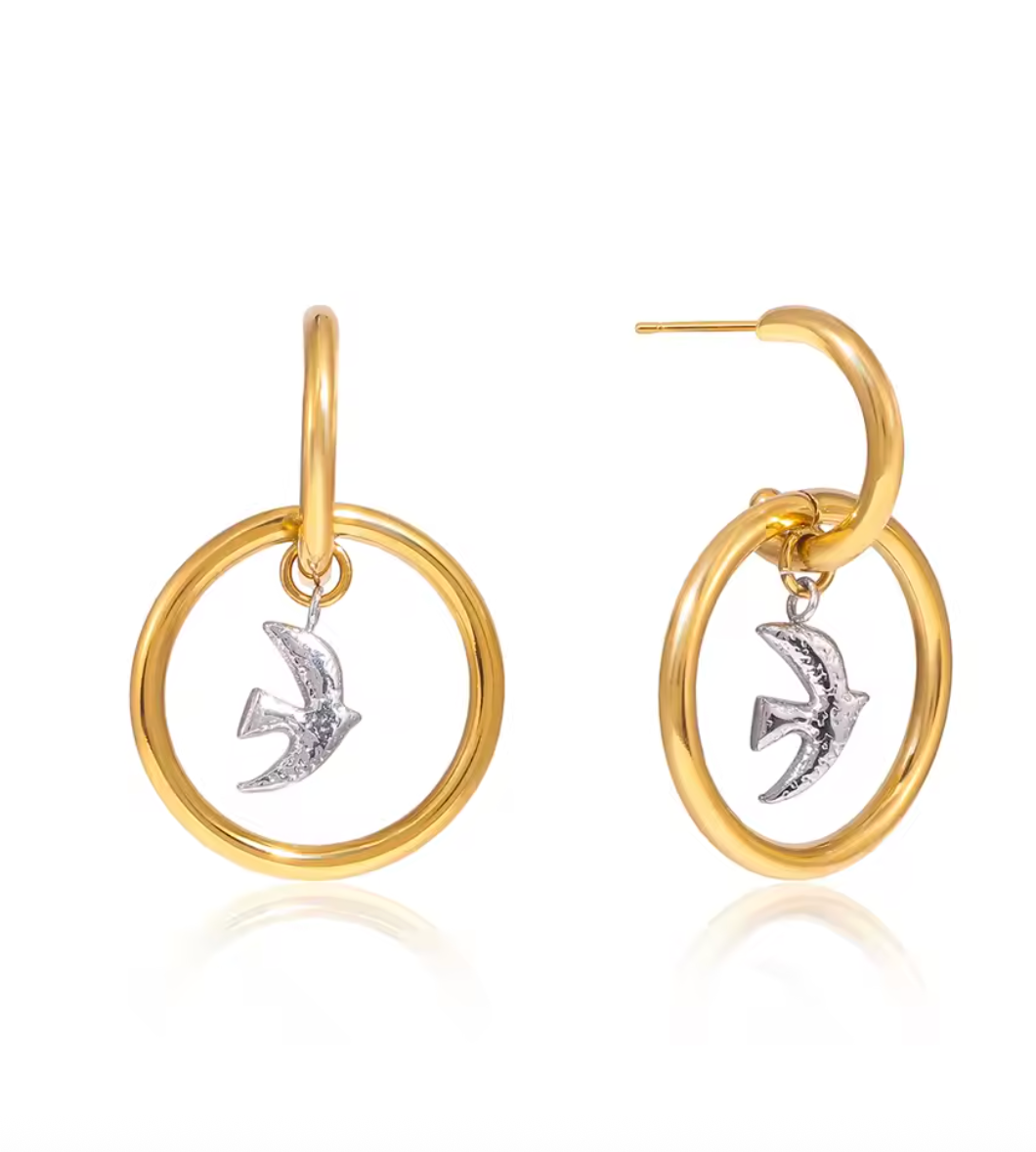 Soar Mixed Metal Hoops
