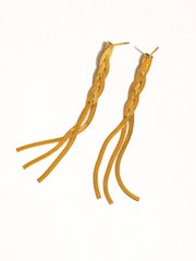 Zed Braided Tassel Earrings