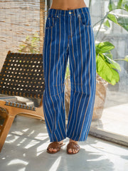 Brush Stripe Denim Pants