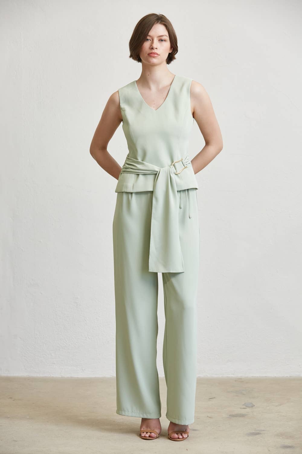 Sage Tailored Tie-Waist Set - Sold Separately
